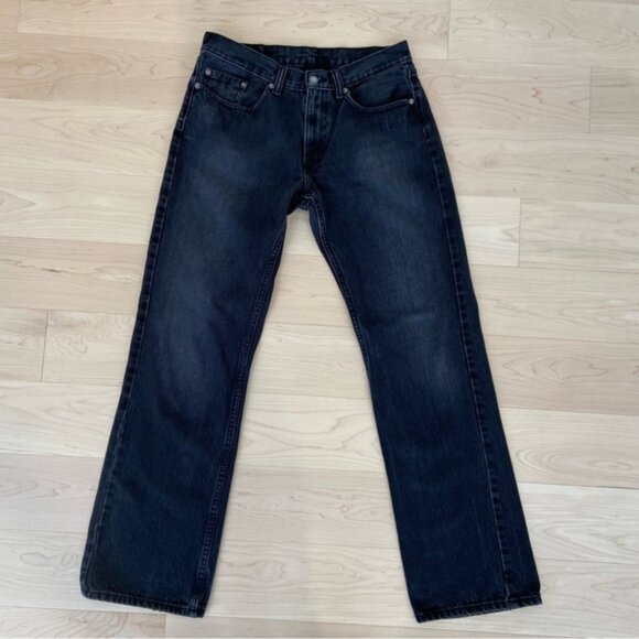 Levis men black jeans straight leg loose fit in 100% cotton denim size 31 - Picture 9 of 9